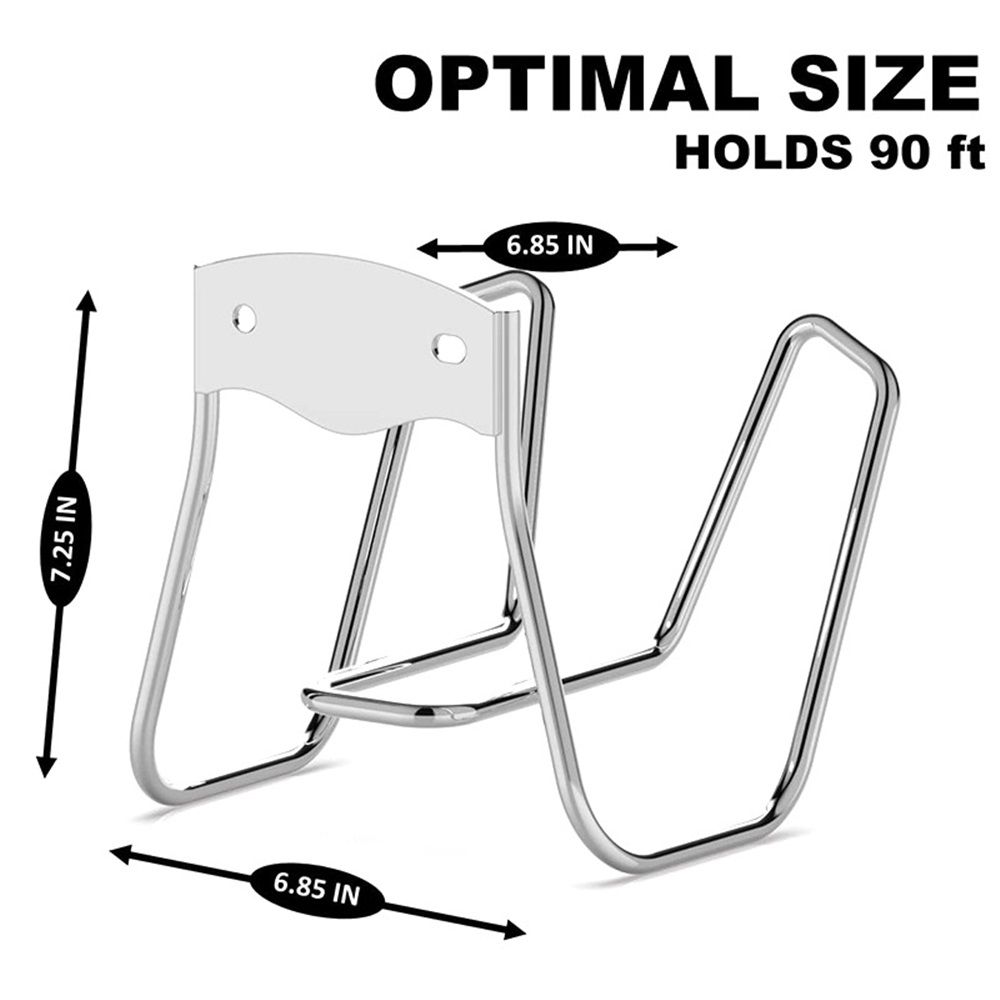 Metal Garden Hose Holder - Heavy Duty Hose Hanger Wall Mounted Water Hose Holder for Outside Yard, Sturdy Hose Reel Hose Hooks for Water Hose, Extension Cords - Image 3
