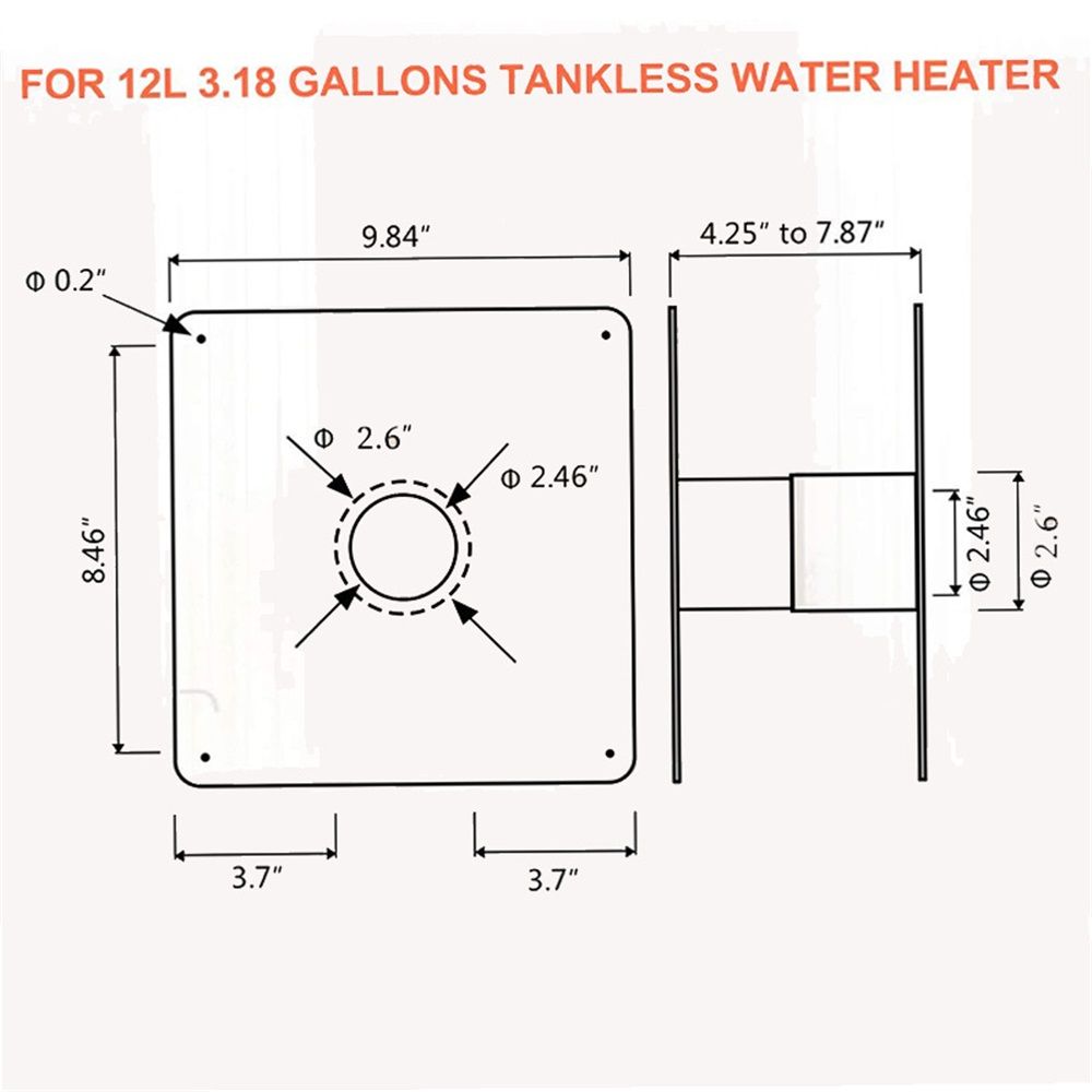 2.36'' Stainless Steel Vent Wall Thimble for Indoor Gas Water Heater Thickening Stainless Steel Vent Wall Thimble,for Indoor Gas Tankless Water Heater,Ideal for Home Heating and Bathroom Setups - Image 3