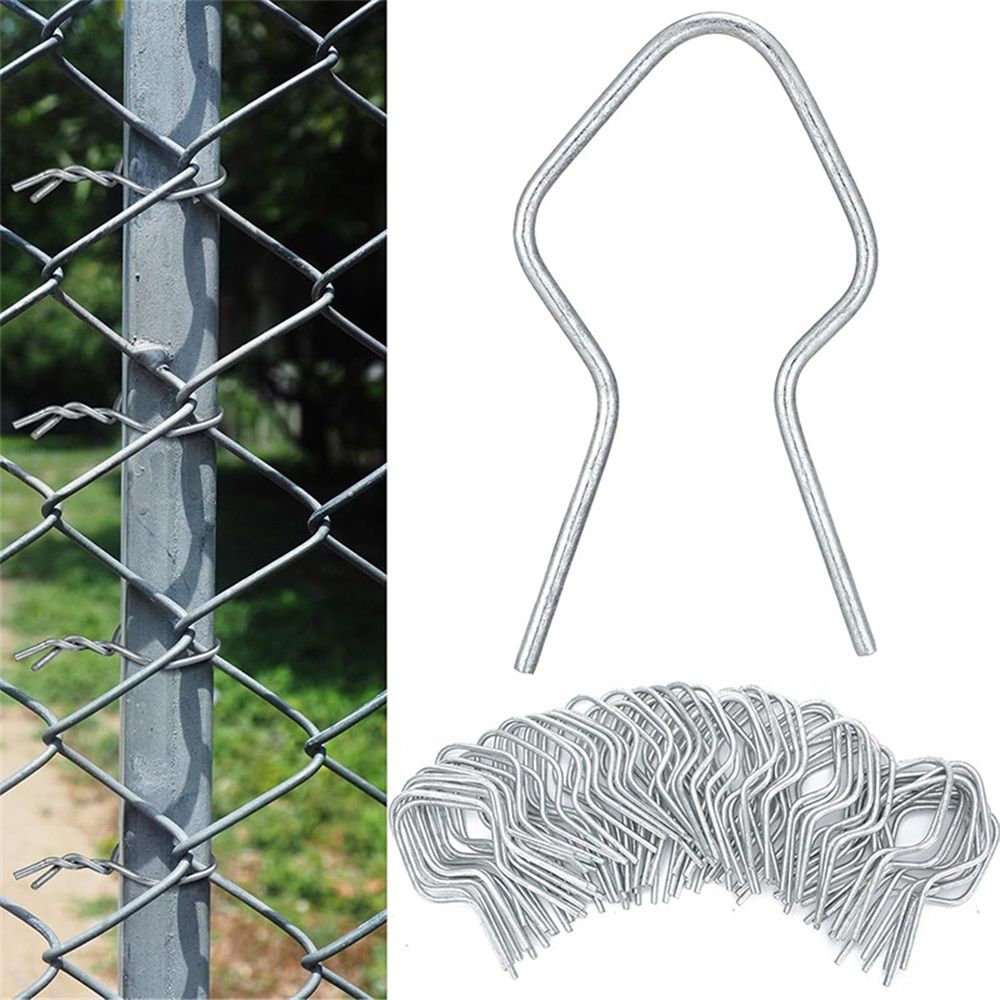 T Post Clips EZ  Preformed Galvanized Steel Tie Wire  Fence Ties - 100 Pack  T Post Clips,Post Clips for Fence Fork Installation Tools, - Image 2
