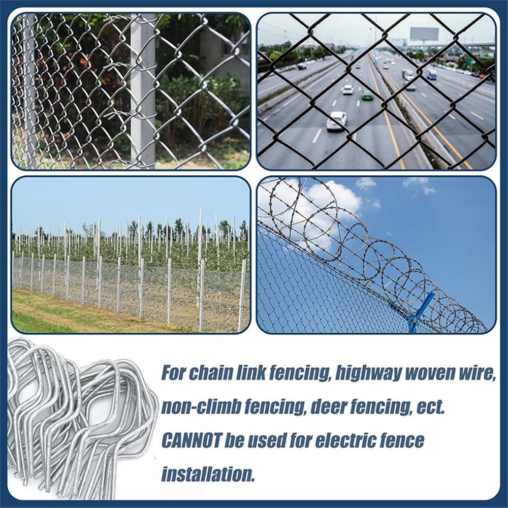 T Post Clips EZ  Preformed Galvanized Steel Tie Wire  Fence Ties - 100 Pack  T Post Clips,Post Clips for Fence Fork Installation Tools, - Image 5