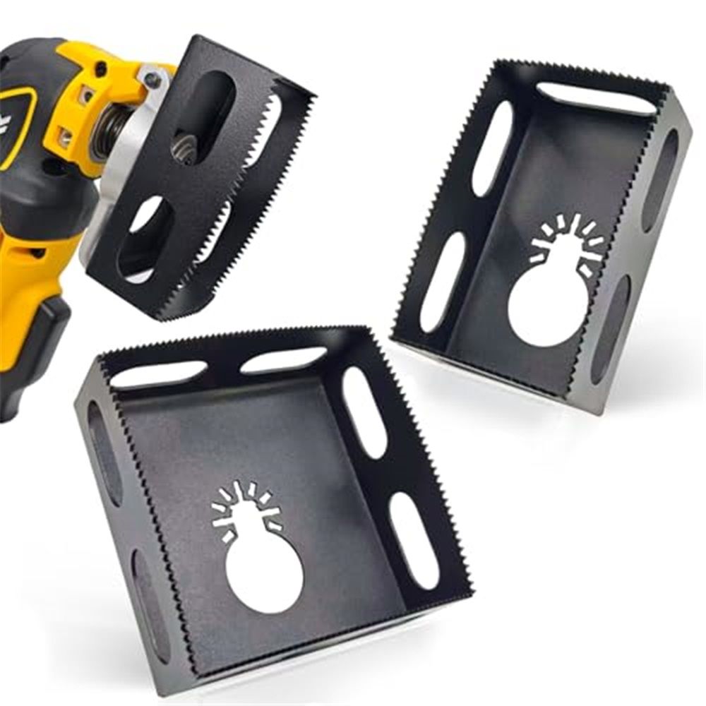 2 Pcs Square Slot Cutter Oscillating Multi-Tool to Cut-in Single Gang Wall Boxes,Outlet Cutter for Drywall,Efficient Carving Tool,Black - Image 5