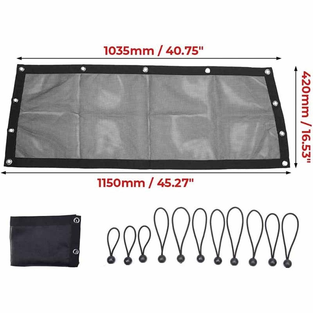 Window Net Compatible Windshield, Airflow UTV Soft Rear Window Shields Against Debris 5 Min Installation Mesh Net - Image 3
