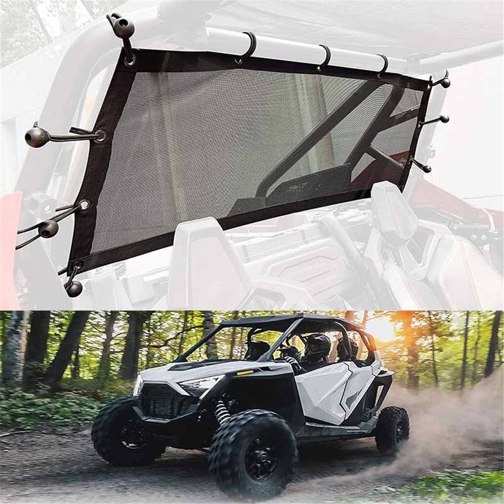 Window Net Compatible Windshield, Airflow UTV Soft Rear Window Shields Against Debris 5 Min Installation Mesh Net - Image 5