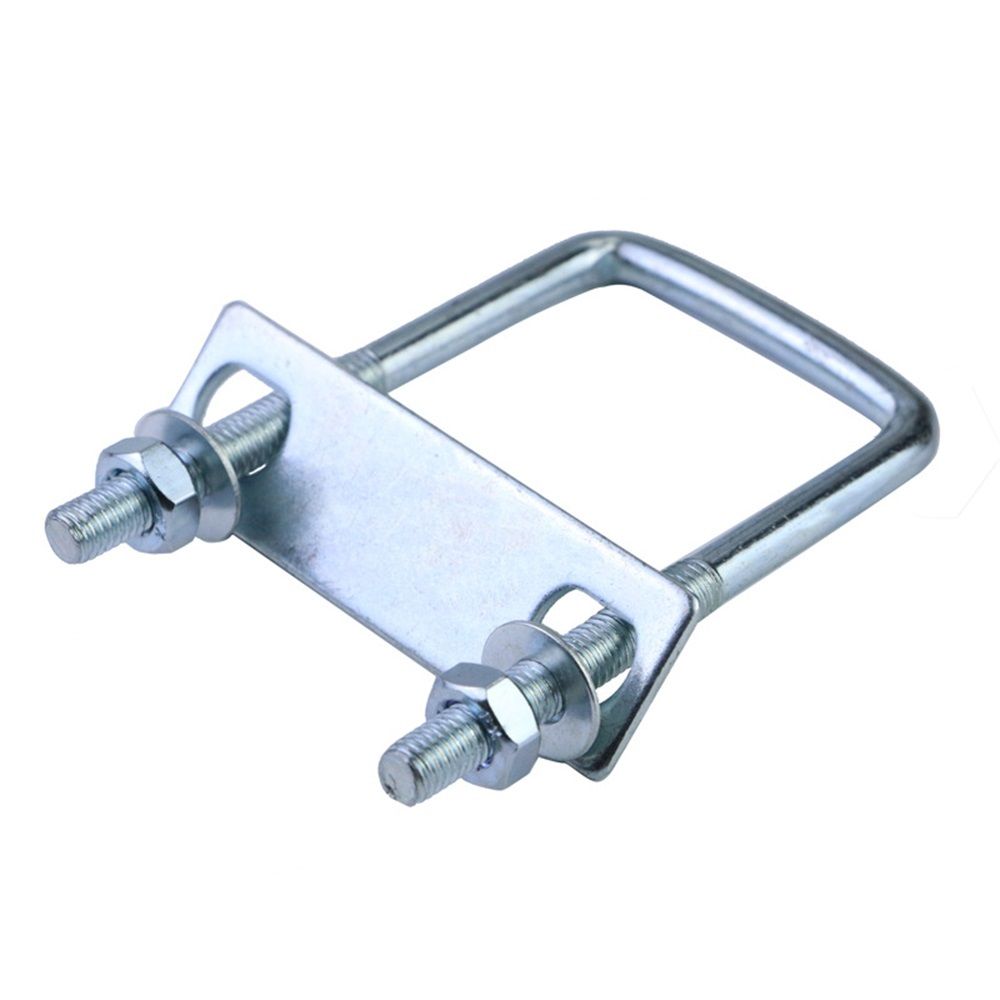 4 Pack Leaf Spring Clamp Kit,12*40*80mm Leaf Spring Clamps for Truck, Locks Springs Square U-Bolt for Trailer- Fits Leaf Springs, Galvanized Steel Clamp Set, Secure Fit for Truck, Boat and Trailers - Image 2