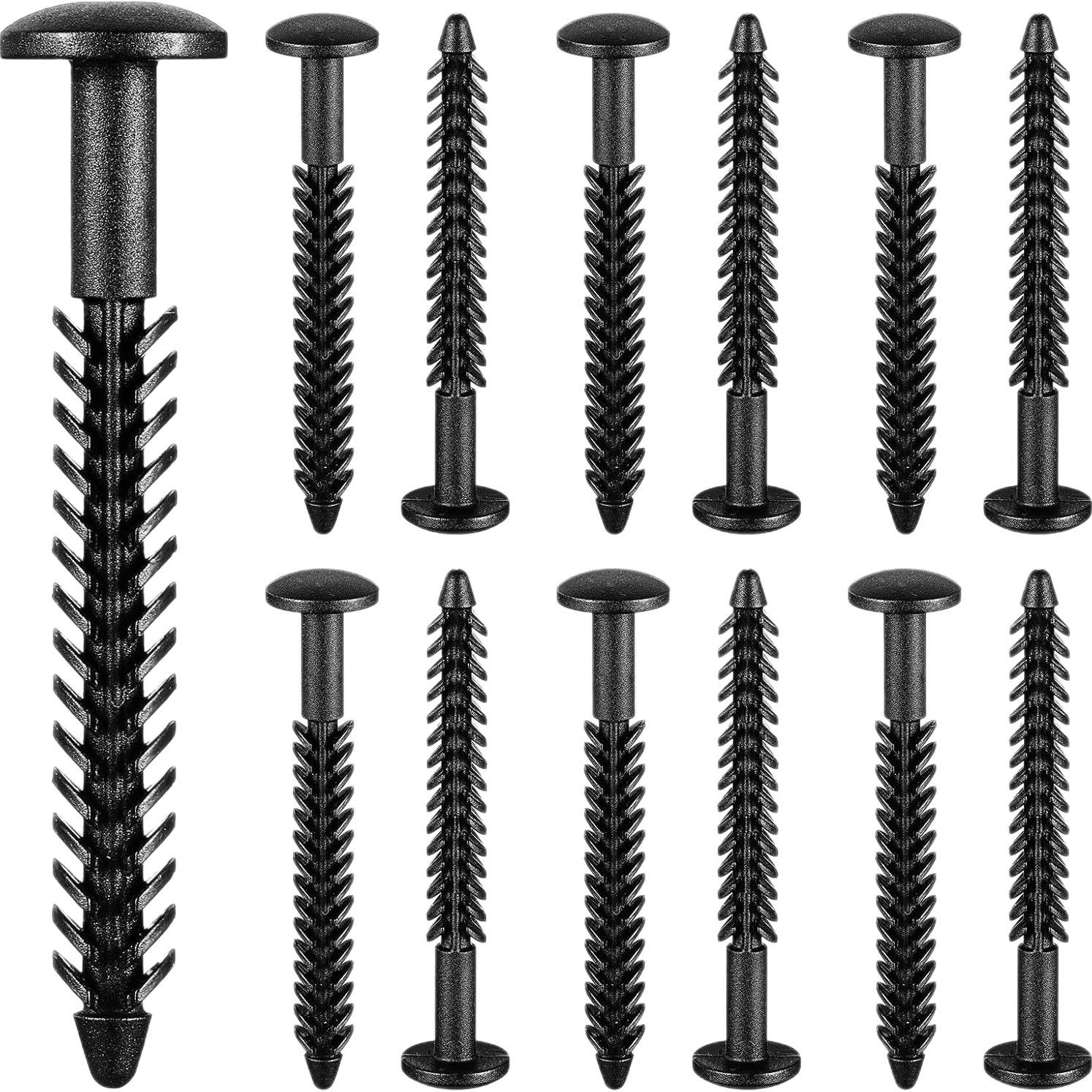 60 Pcs 3 Inch Vinyl Shutter Fastener Window Panel Peg Lok Pin Pegs Screws Shutter Spikes Anchor (Black) - Image 2