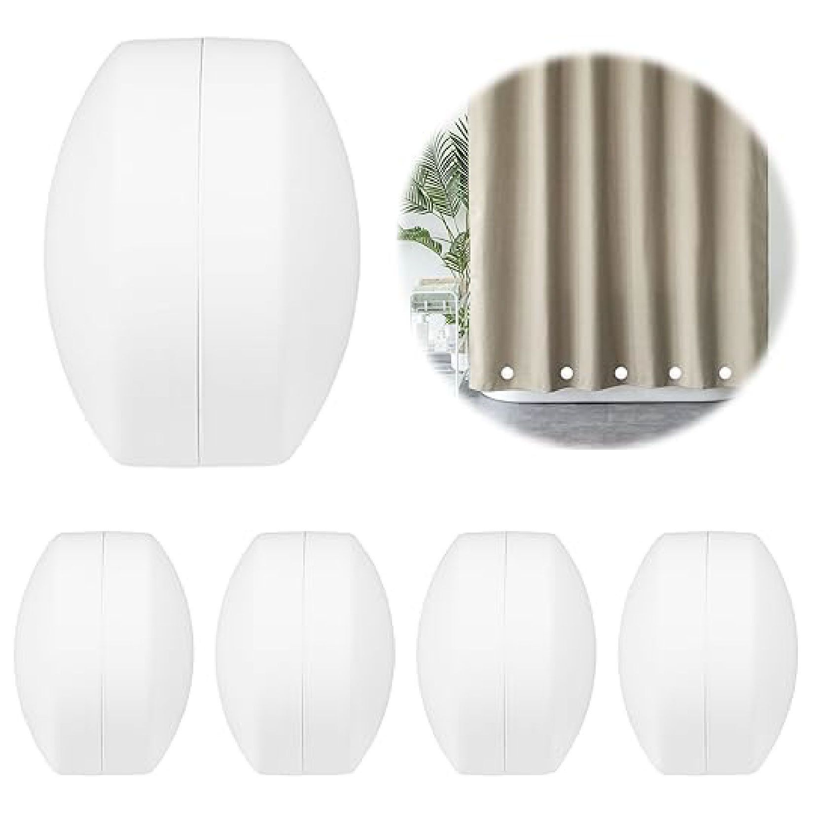 Magnetic Shower Curtain Weights for Splash-Free Bath Experience - 360° Silicone Wrapped - Will Never Rust - Heavy Magnets Prevent Curtain Liners from Blowing | 8 Pairs | White - Image 1