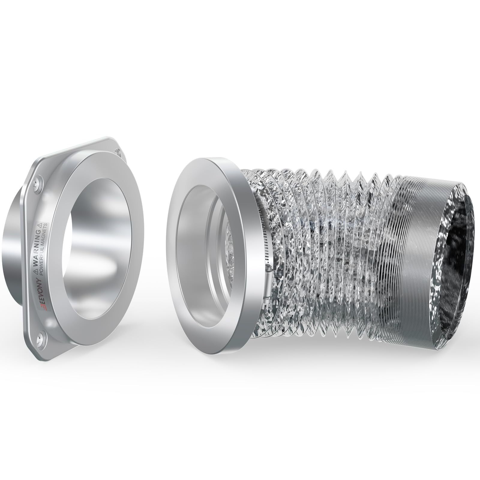Magnetic Dryer Vent Coupling Airtight Seal Dryer Vent Connector Kit Easy to Clean Quick Connector Including a 2.6ft 4