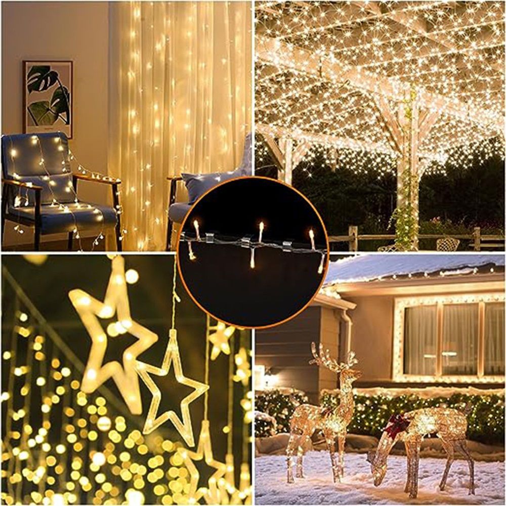 Gutter Clips for Hanging Outdoor Lights: 100 Pcs Metal Christmas Light Clips for outside String Lights - Weatherproof Gutter Clips for Xmas Halloween Seasonal Rope Mini Decoration Lights - Image 3