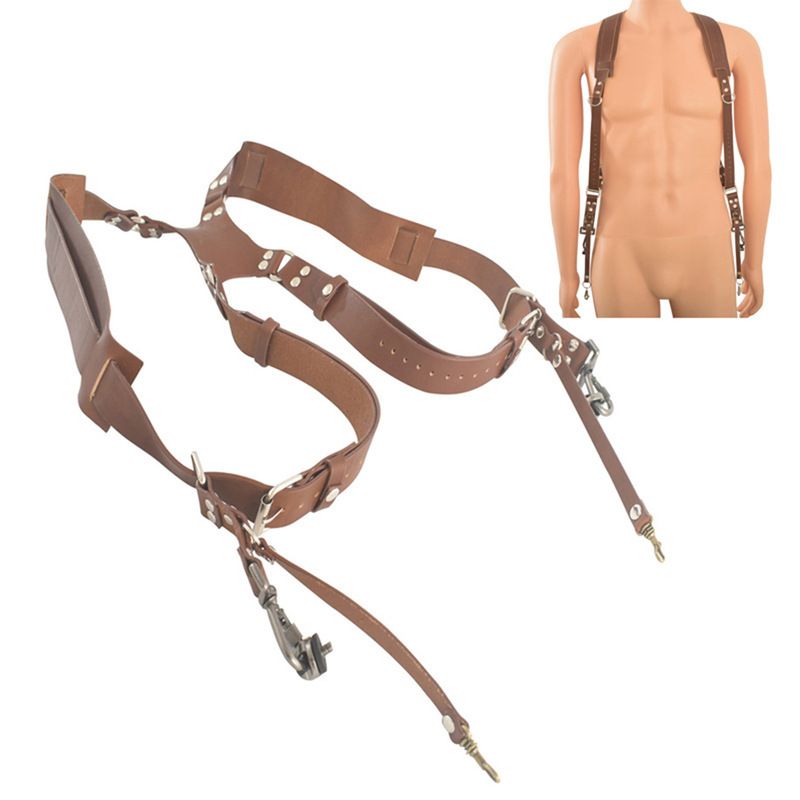Camera Strap,Camera Straps for Photographers,Leather Dual Camera Strap for Two Cameras (Brown) Dual Camera Harness Strap with Padded for Two Cameras - Image 3