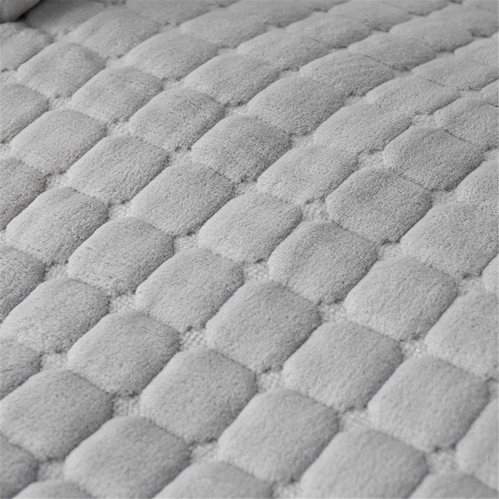 Plush Recliner Slipcover- Washable & Quilted Faux Wool Cover for Lazy Boy Chairs & Furniture. with Side Pockets, Large Recliner Chair Covers, Safe for Children/Pets,Gray - Image 2