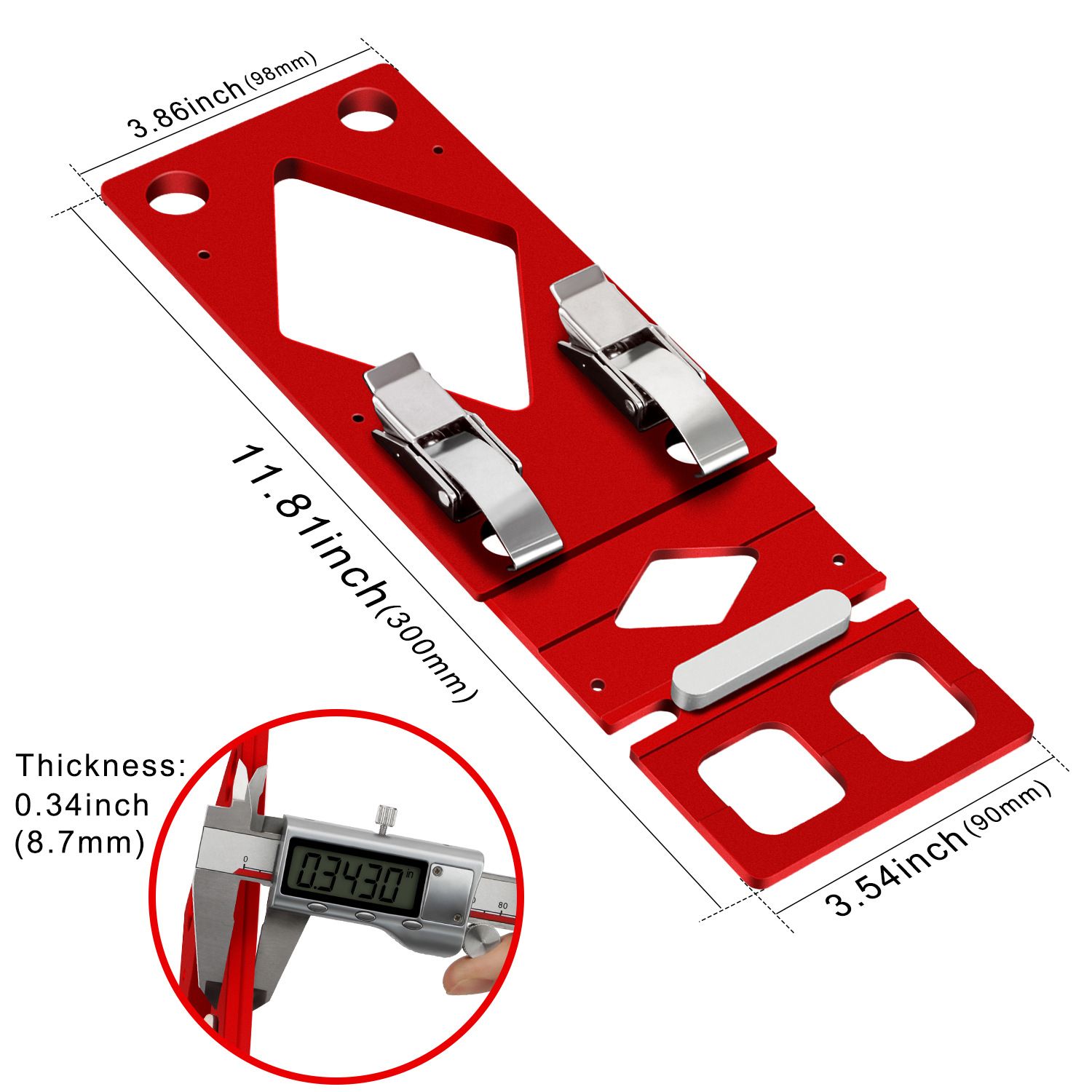 Track Saw Square Guide for Guide Rail, 90 Degree Right Angle Guide with Edge Support,Compact Circular Saw Accessory for Parallel Guide System - Image 3