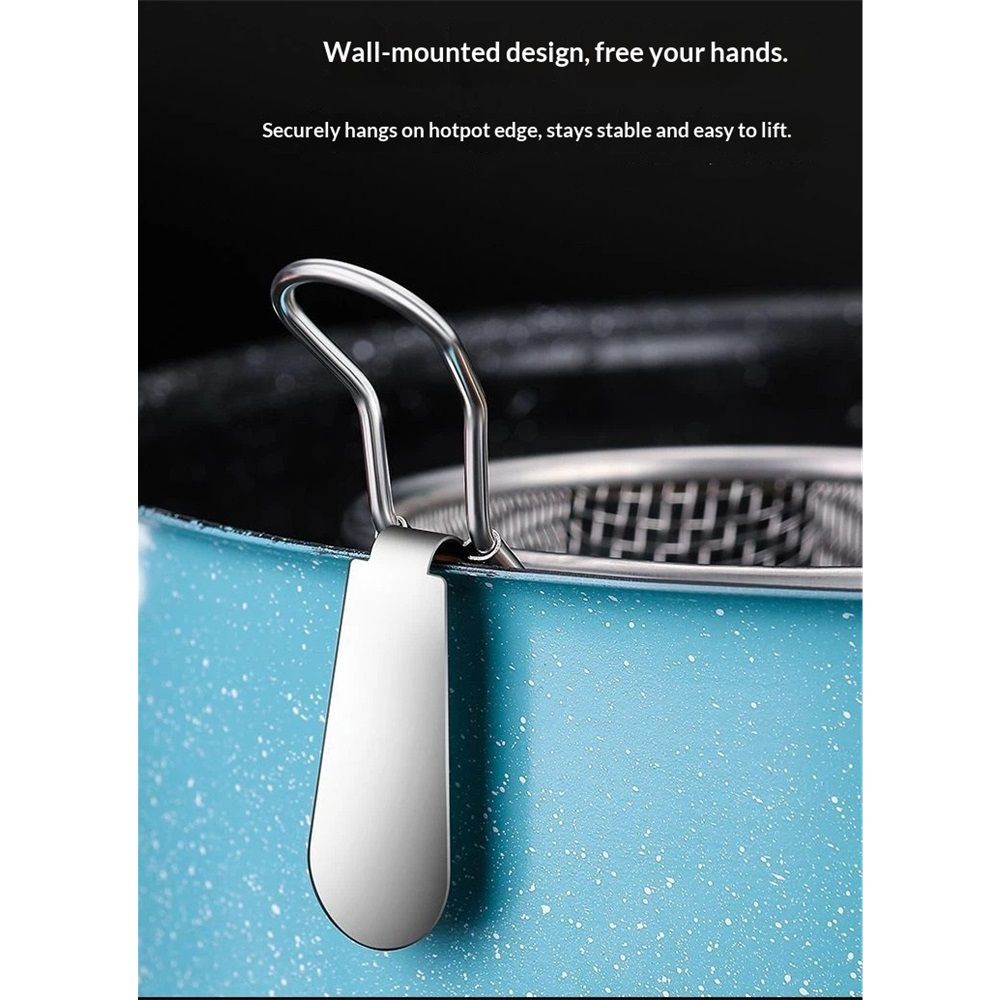 2 Pcs Stainless Steel Basket, Mesh Spider Food Dumpling Noodle Strainer, Fine Mesh Strainer with Handle, Food Strainers - Image 5