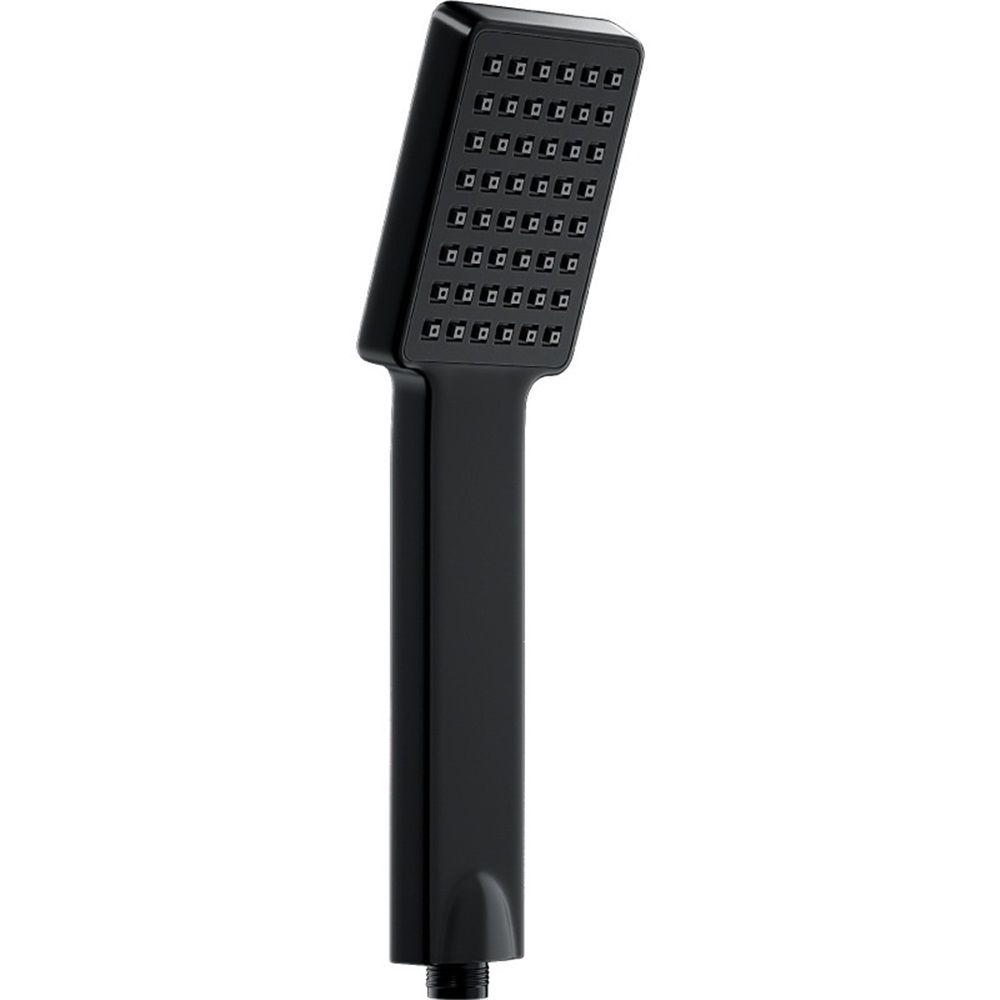Square Handheld Shower Head - Spray,Phantom Night Black,  Grip for Low Pressure Bathrooms, 6-Layer Filter (Head Only) - Image 1