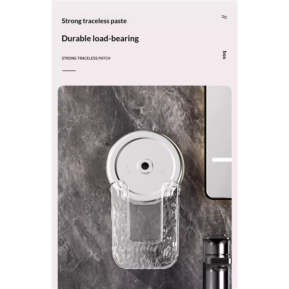 2 Pcs Bathroom Toilet Wall-Mounted Wet Wipes Dispenser Kitchen Wipes Wall Mount Storage Box (Transparent White) - Image 4