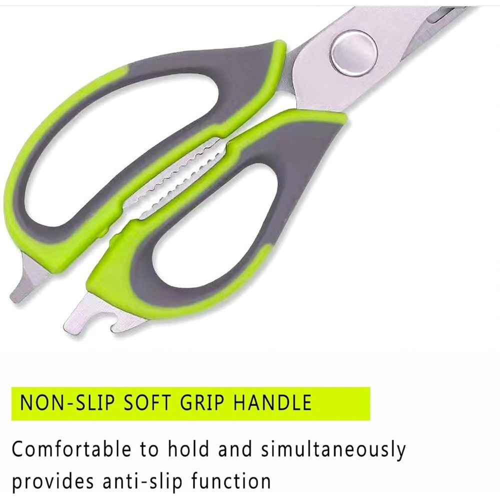 2 pack Kitchen Scissors All-Purpose Heavy Duty, Poultry Shears with Strong Magnet Knife Holder, Stainless Steel Removable Safe Blade, Kitchen Shears For Food, Cutting Meat, Herbs, Poultry, Bones - Image 3