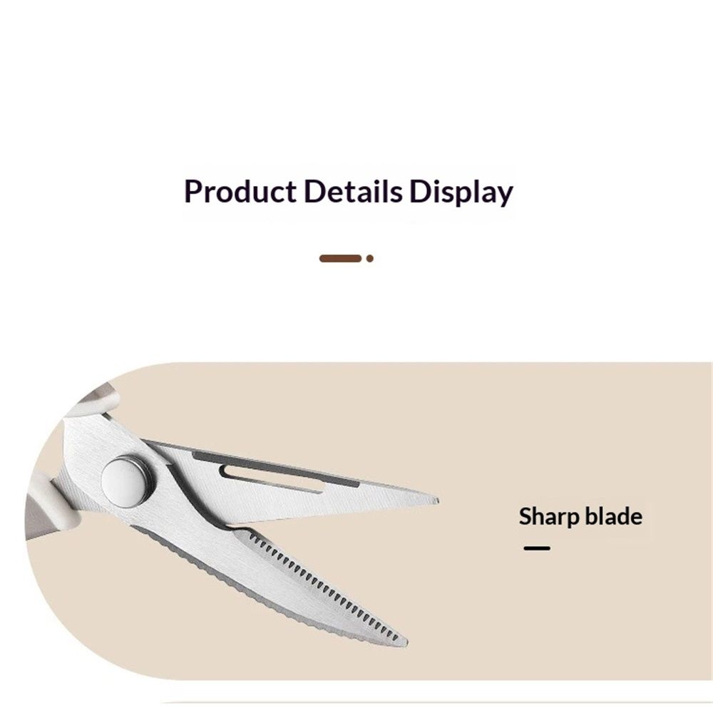2 pack Kitchen Scissors All-Purpose Heavy Duty, Poultry Shears with Strong Magnet Knife Holder, Stainless Steel Removable Safe Blade, Kitchen Shears For Food, Cutting Meat, Herbs, Poultry, Bones - Image 4