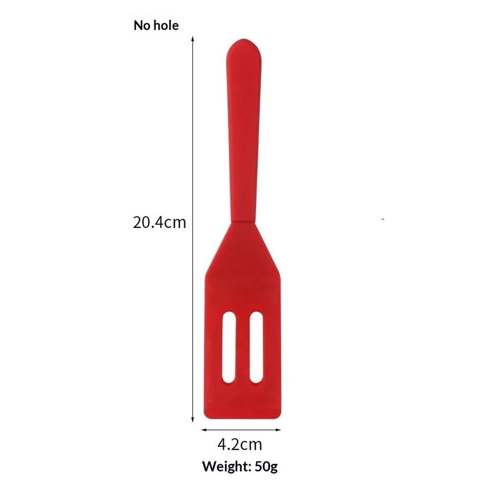 2 pack Baking Mini Serving Spatula, 20.3cmX4.2cm, Heat-Resistant Flexible Nonstick Silicone, Red and black - Image 3
