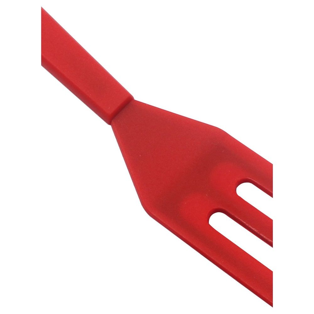 2 pack Baking Mini Serving Spatula, 20.3cmX4.2cm, Heat-Resistant Flexible Nonstick Silicone, Red and black - Image 4