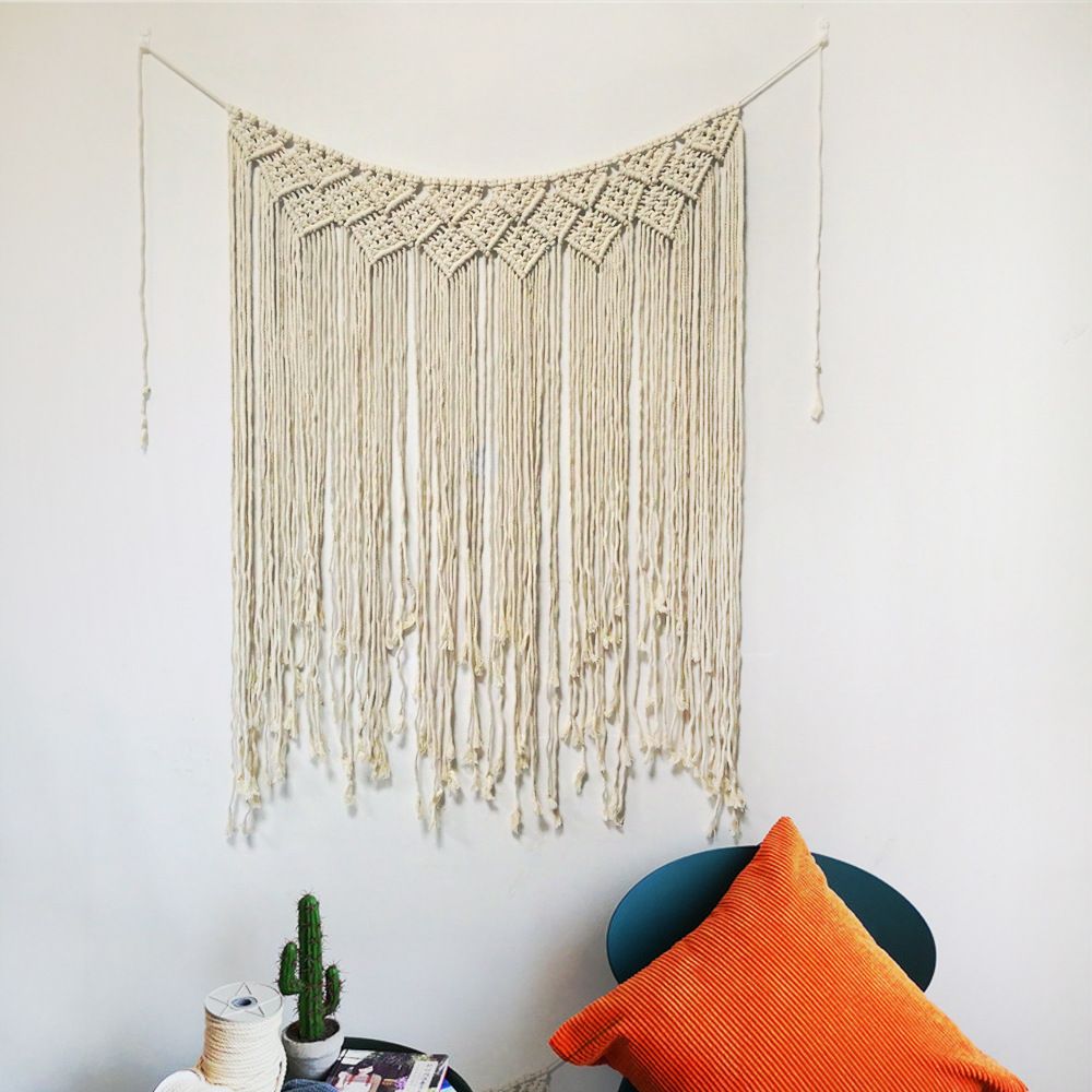 Home Decor Wall Hanging Woven Tapestry Bedroom Curtain Fringe Banner Room Wall Decor for Bedroom Living Room Decoration 100*115cm - Image 2