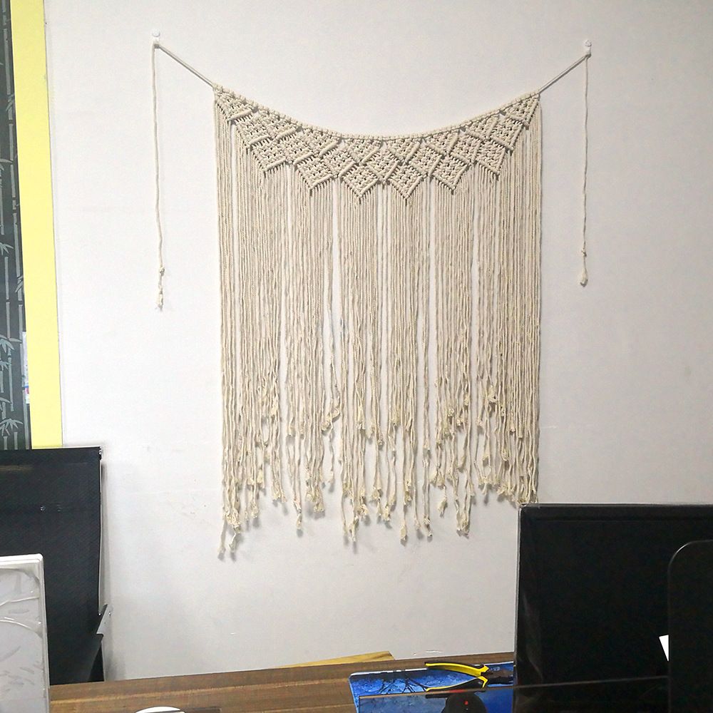Home Decor Wall Hanging Woven Tapestry Bedroom Curtain Fringe Banner Room Wall Decor for Bedroom Living Room Decoration 100*115cm - Image 4