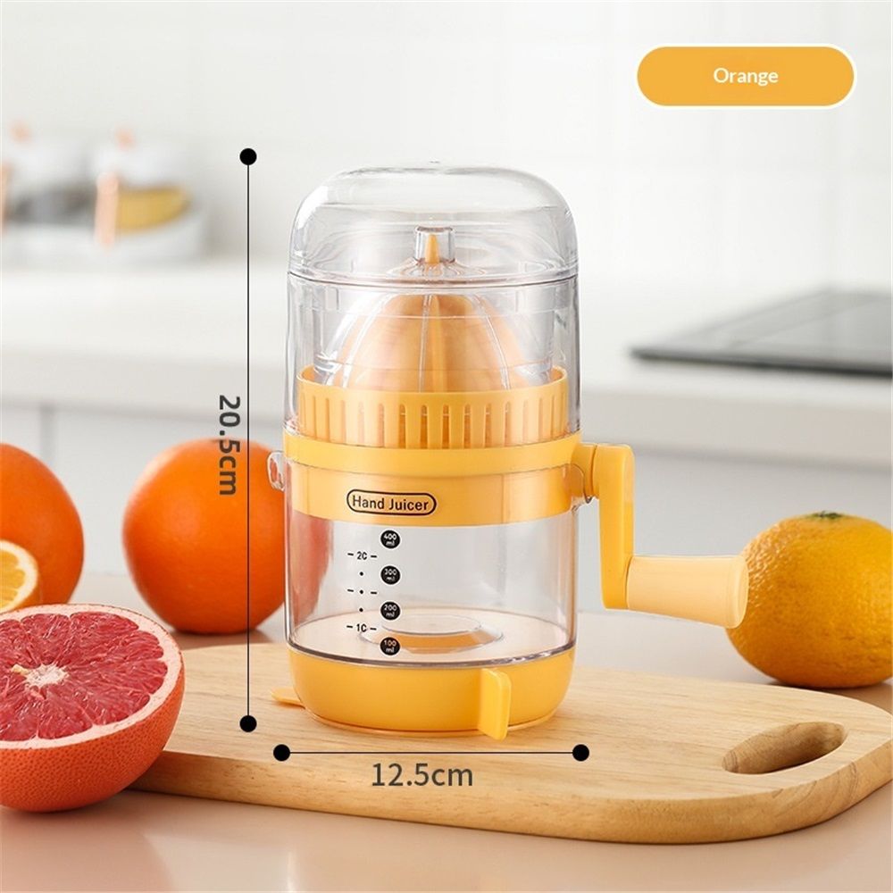 Manual Citrus Juicer with Rotating Crank - Large Capacity Hand Press for Lemon Orange Lime Grapefruit | Max Extraction, Ergonomic Handle for Effortless Squeezing, Dishwasher Safe & Compact Storage - Image 2