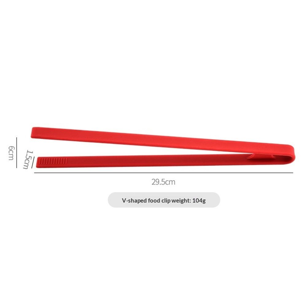 4 Pcs 11.6 Inch Silicone Tongs for Cooking Silicone Tweezer Toaster Tongs Long Heat Resistant Kitchen Grilling Serving Utensils for Food BBQ, Pan Fried Steak, Salad(Red) - Image 3