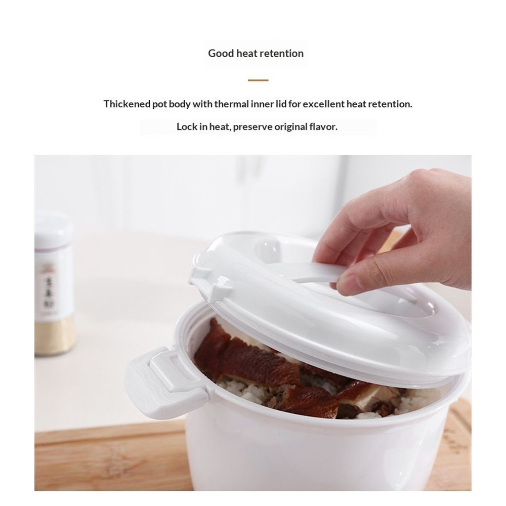 Microwave Rice Cooker - Non-Stick Microwave Steamer, 1.8L Container Perfect for Small Kitchens, Dorms, Singles & Quick Meals (1.8L) - Image 2