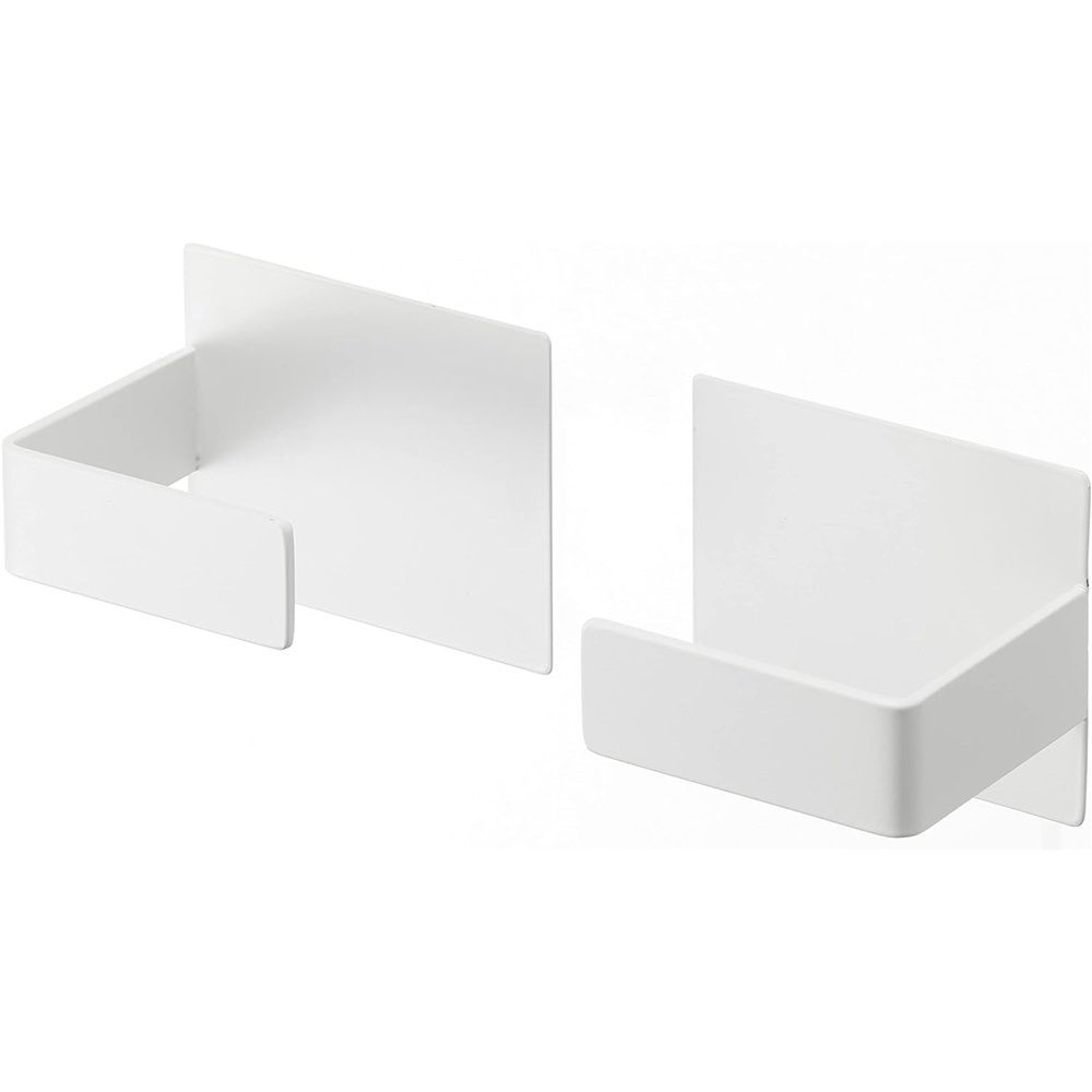 Magnetic Holding Type Kitchen Paper Holder, White, Approx. W 3.9 x D 3.9 x H 3.9 inches (10 x 7.5 x 10 cm) (Per One), Plate, Large Type Compatible - Image 1