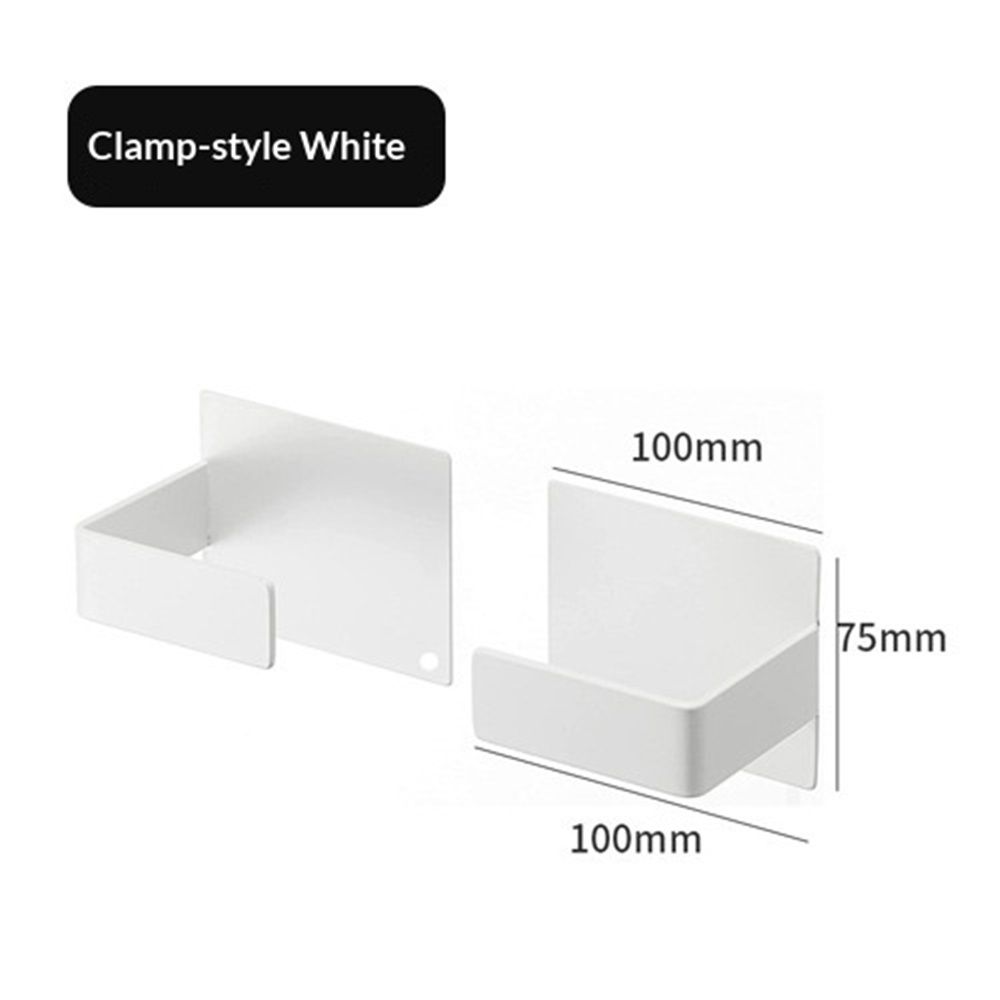 Magnetic Holding Type Kitchen Paper Holder, White, Approx. W 3.9 x D 3.9 x H 3.9 inches (10 x 7.5 x 10 cm) (Per One), Plate, Large Type Compatible - Image 2