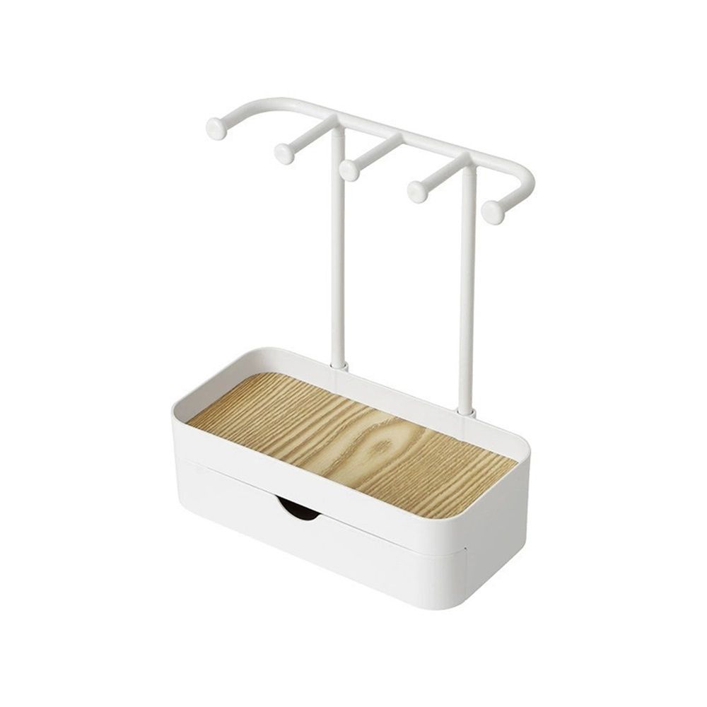 Jewelry Holder Organizer, Jewelry Display Stand with Holder and Plastic Tray, white Double-Layer （only box） - Image 1