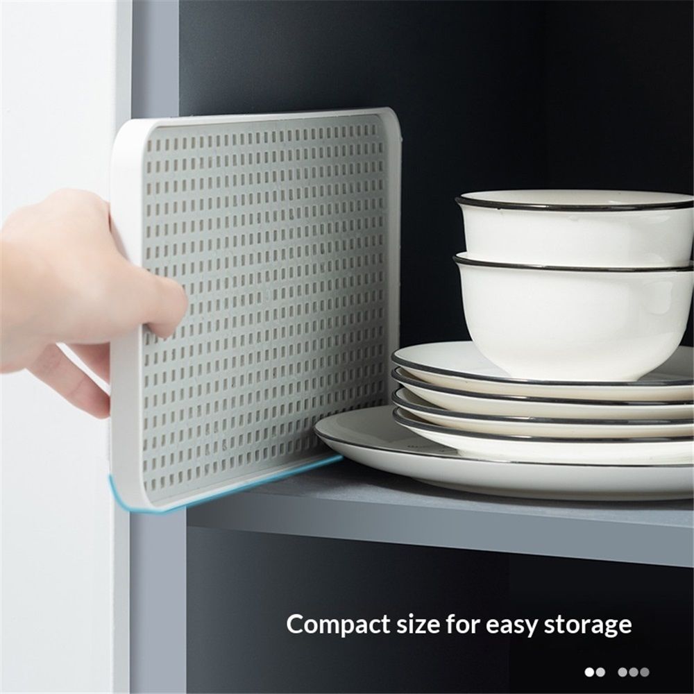 2-Tier Drain Tray for Kitchen Counter, Detachable Plastic Dish Drainer Drying Rack, Multi-Functional Tea/Fruit/Vegetable Drain Board Caddy - Image 5