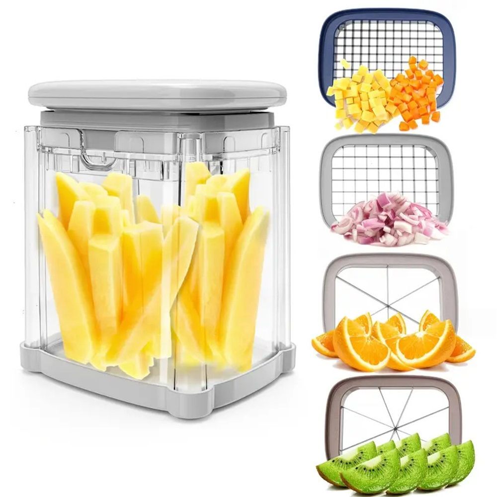 Vegetable Chopper: Veggie Dicer Fruit Slicer, Potato French Fry Cutter, Wedge Cutter, Onion Chopper, Safe to Use, Easy to Clean & Store（Only box） - Image 1