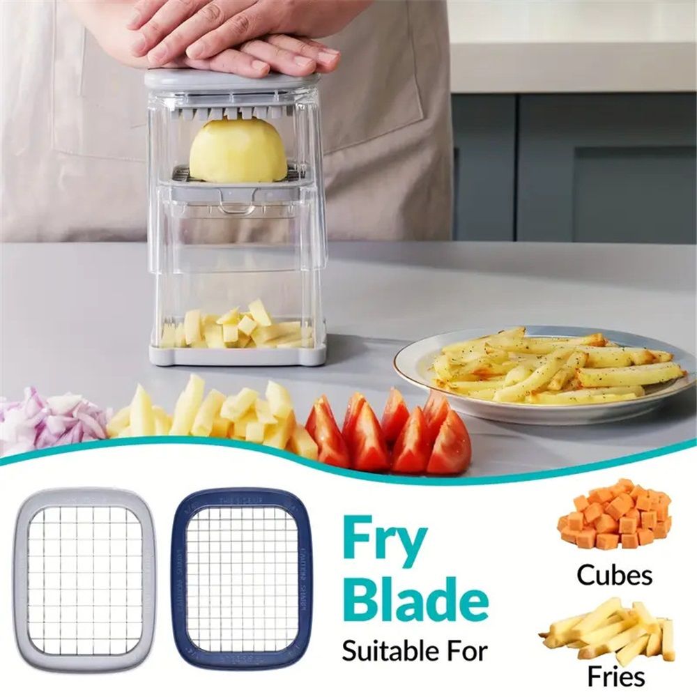 Vegetable Chopper: Veggie Dicer Fruit Slicer, Potato French Fry Cutter, Wedge Cutter, Onion Chopper, Safe to Use, Easy to Clean & Store（Only box） - Image 2