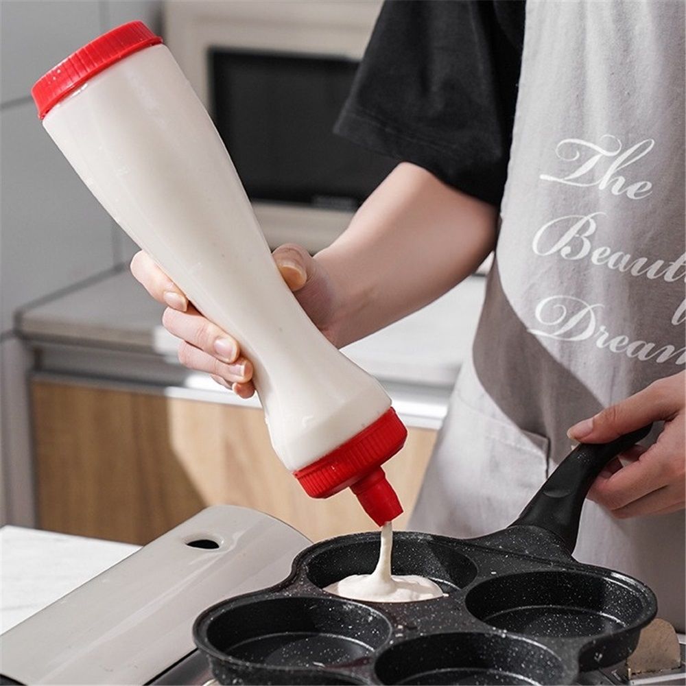 2 pack Premium Pancake Pen - Batter Squeeze Bottle for Perfect Pancake Designs | Easy-to-Clean Pancake Batter Dispenser with Drip-Free Valve | Ideal for Pancakes, Waffles, and Baking Needs（red） - Image 2