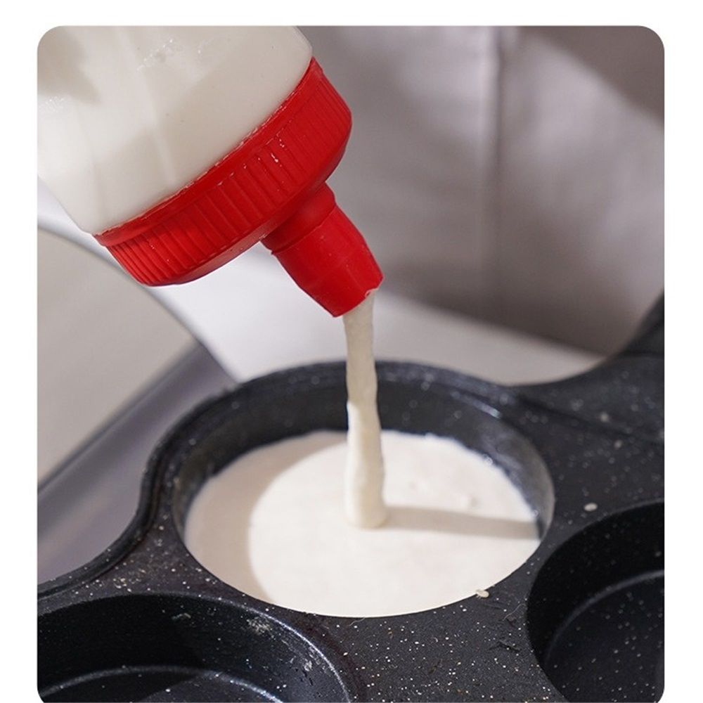 2 pack Premium Pancake Pen - Batter Squeeze Bottle for Perfect Pancake Designs | Easy-to-Clean Pancake Batter Dispenser with Drip-Free Valve | Ideal for Pancakes, Waffles, and Baking Needs（red） - Image 3