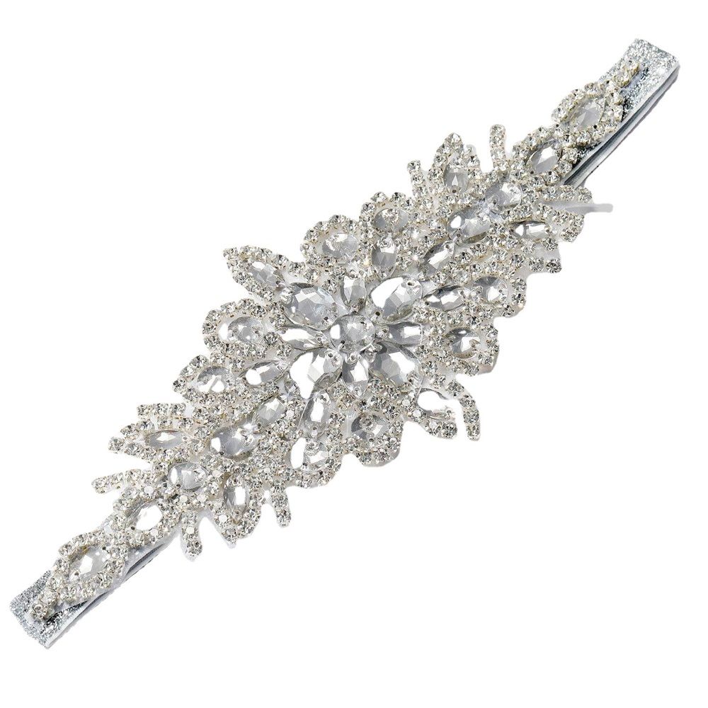 Rhinestone Flapper Headband-Elastic Headpiece, Great Hair Accessories for Women, Handmade crystal bead elastic headband - Image 1