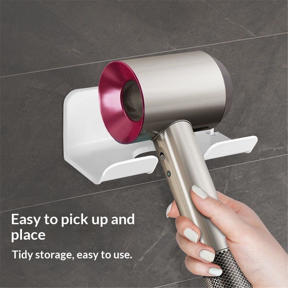 Hair Dryer Holder, Blow Dryer Holder Wall Mounted Compatible with Hair Dryer, Hair Dryer Organizer Dyson Hair Dryer Wall Mount - Image 3