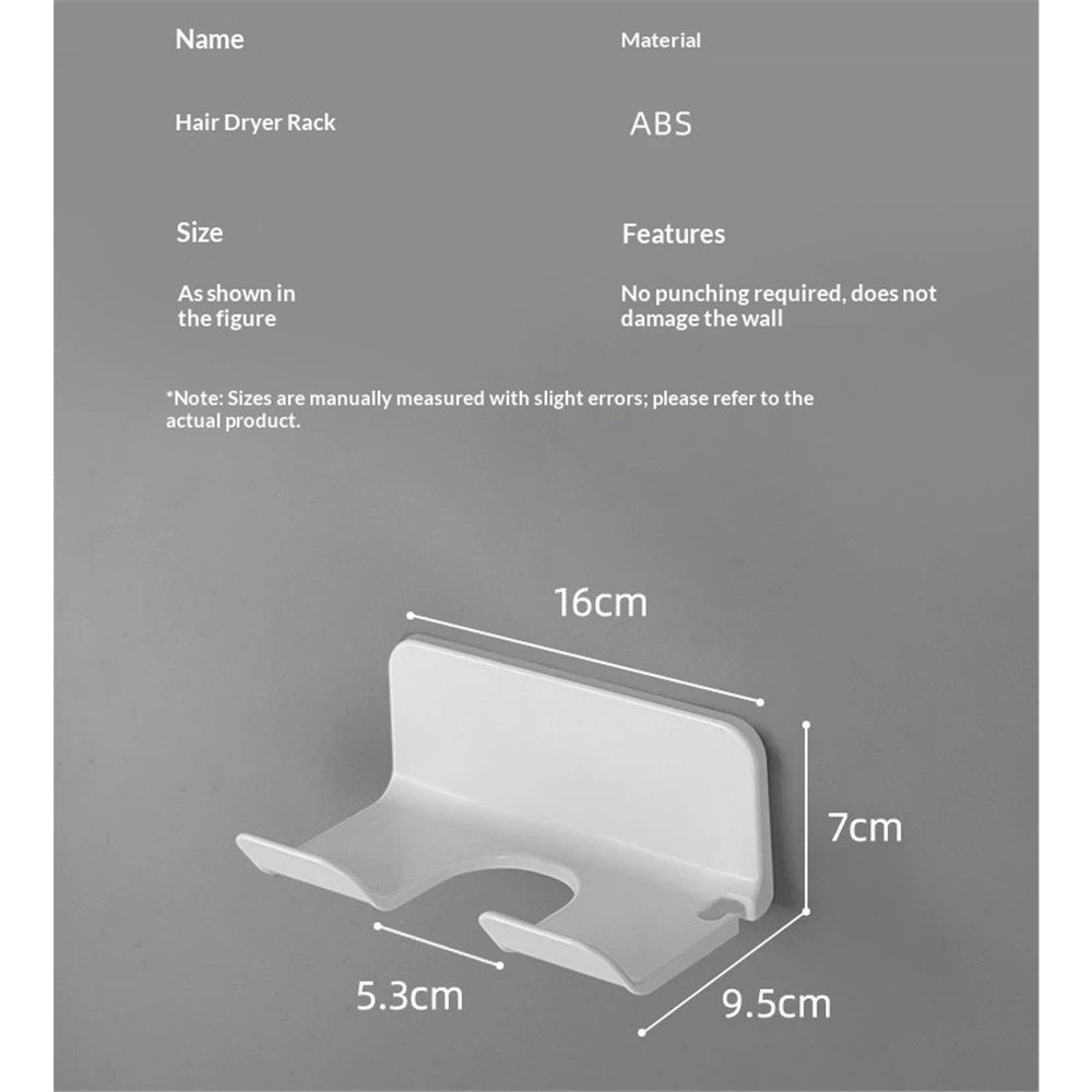 Hair Dryer Holder, Blow Dryer Holder Wall Mounted Compatible with Hair Dryer, Hair Dryer Organizer Dyson Hair Dryer Wall Mount - Image 4