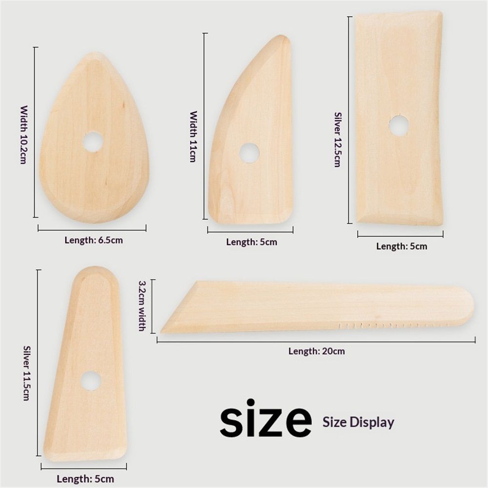 2 set DIY Ceramic Tools Art Tools Potters Rib for Pottery/ Sculpting/ Ceramic/ Polymer Clay Carving Modelling Using - Image 3