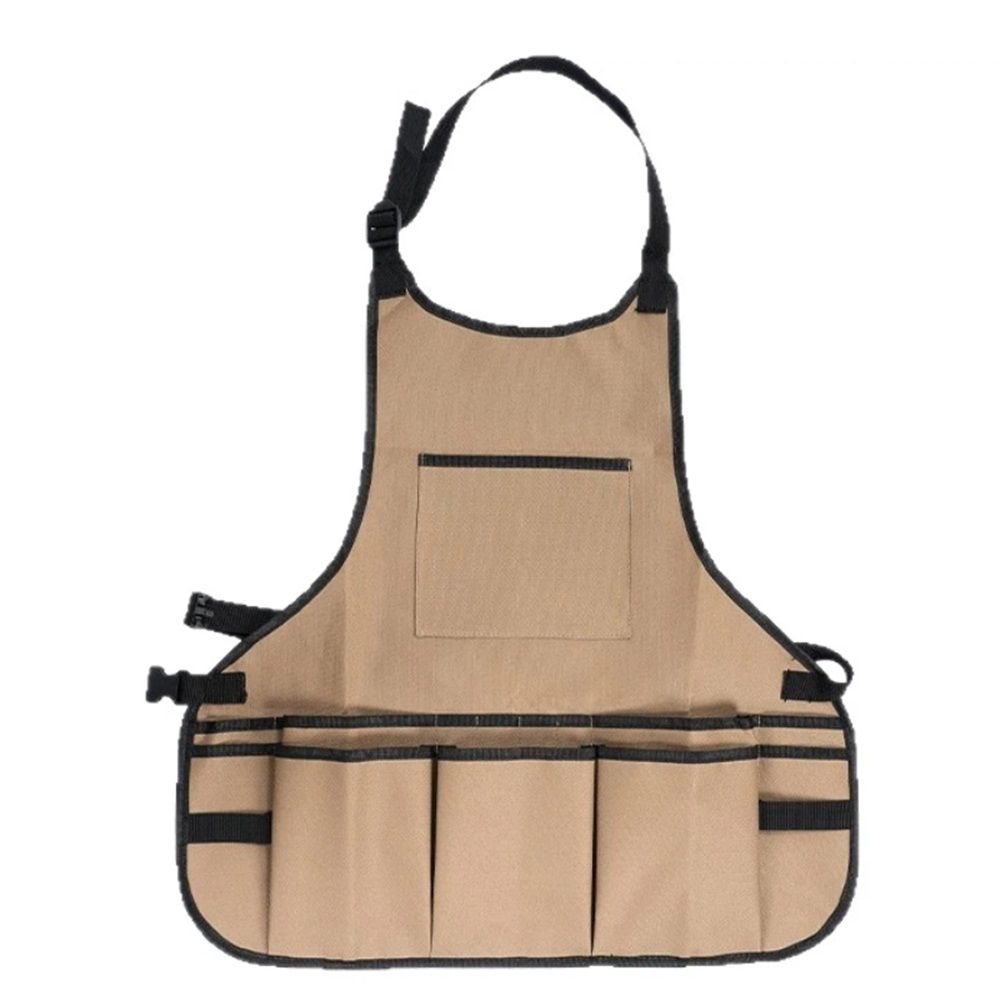 Compact Waterproof Gardening Apron - Tool Organizer for Gardeners, Woodworking & Outdoor Work（ khaki ） - Image 1