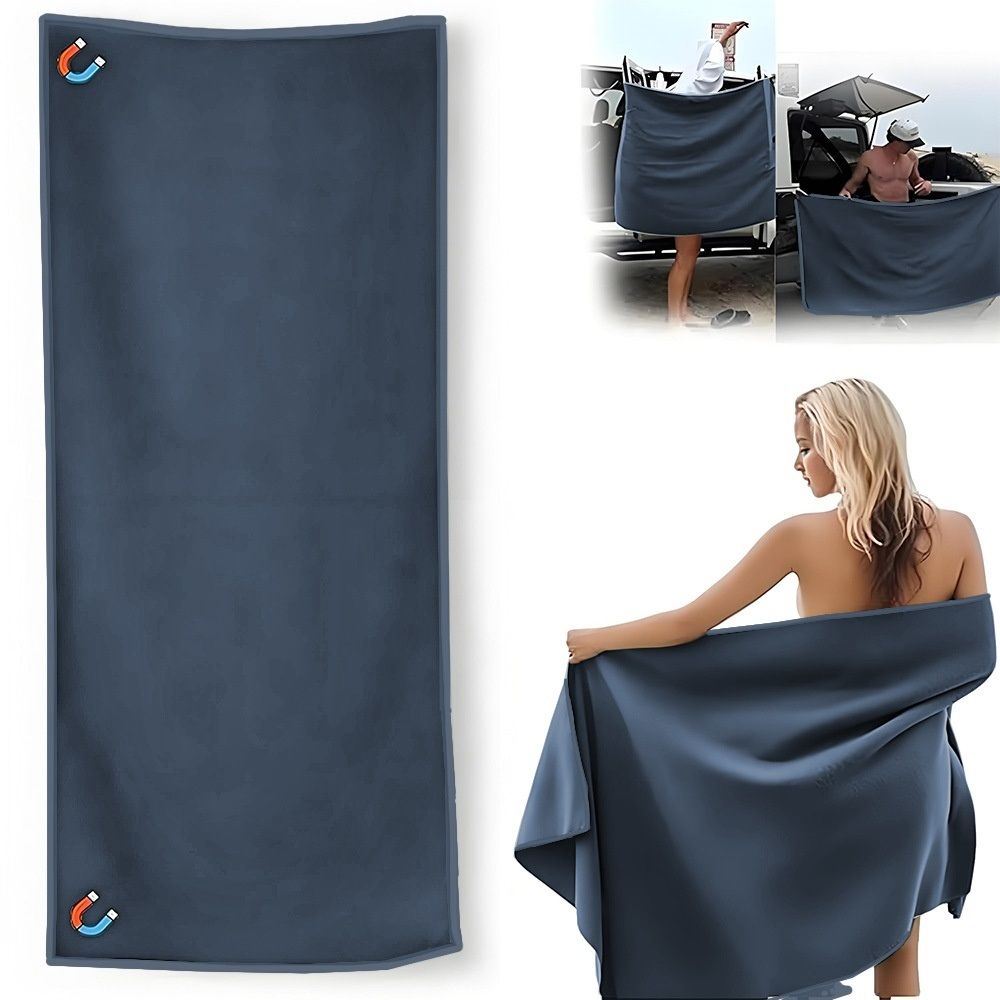 Magnetic Beach Towel Oversized Quick-Dry Microfiber Towel with Magnetic Closure, Super Absorbent & Sand-Resistant for Beach, Pool, Travel, Gym & Camping 75