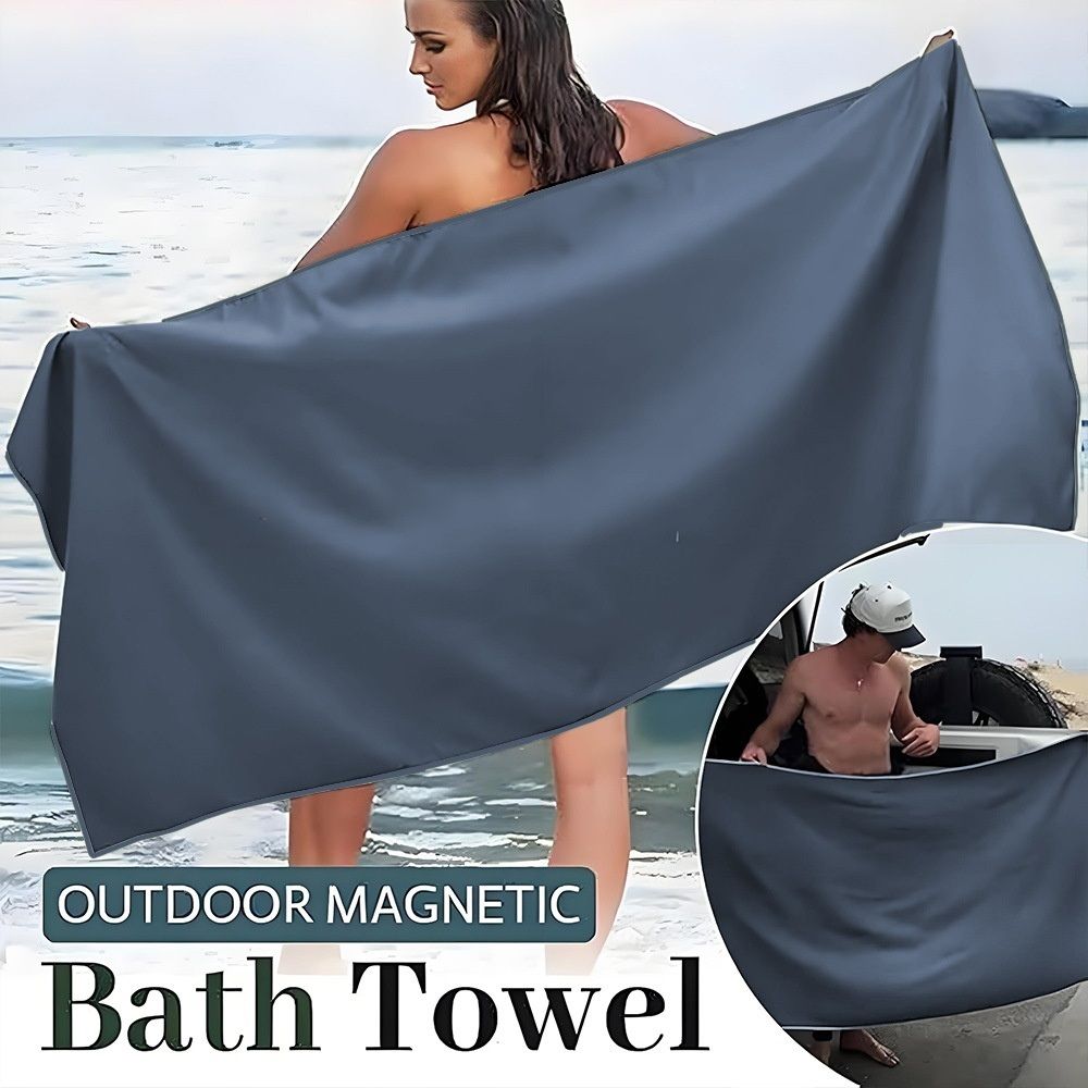 Magnetic Beach Towel Oversized Quick-Dry Microfiber Towel with Magnetic Closure, Super Absorbent & Sand-Resistant for Beach, Pool, Travel, Gym & Camping 75
