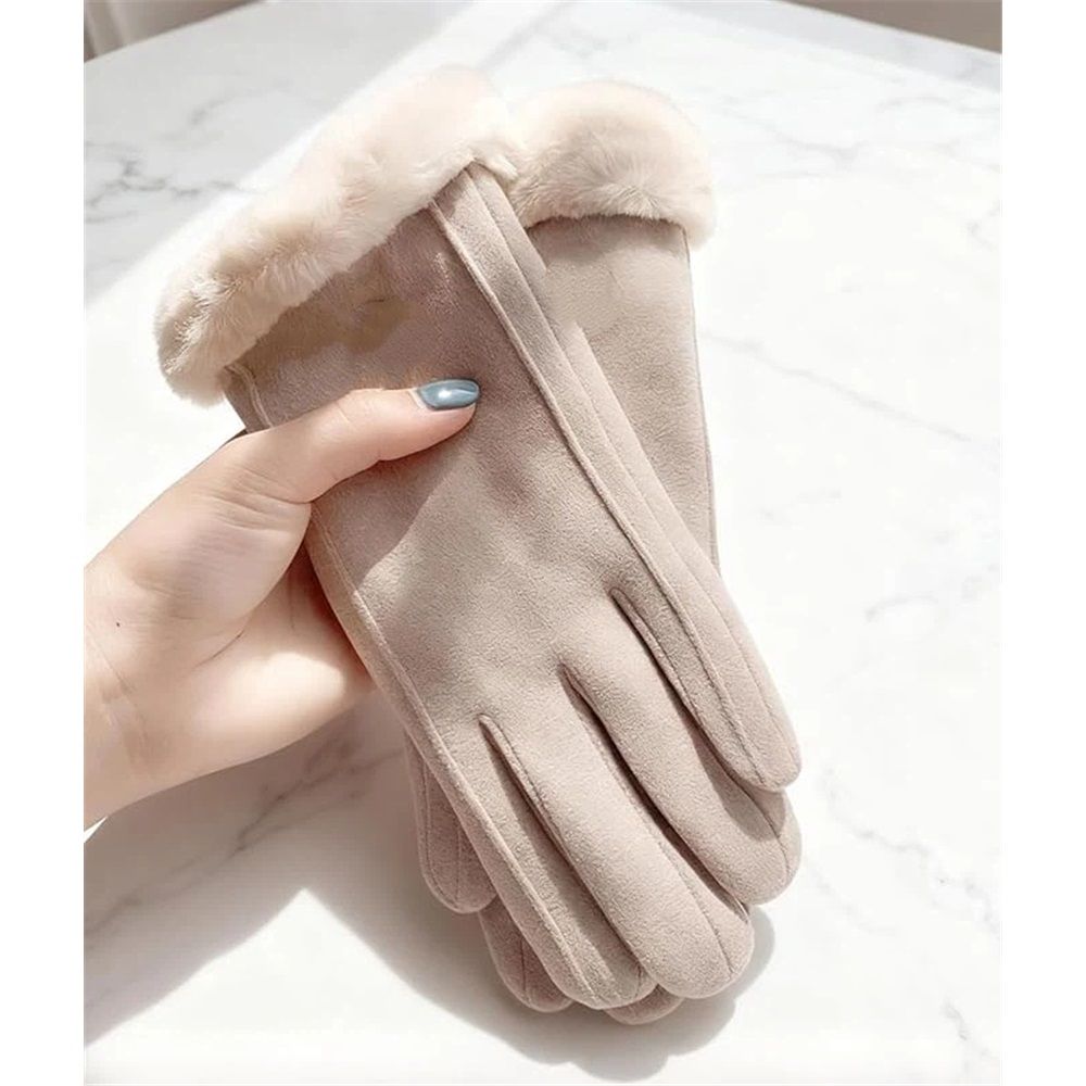 Women's Winter Gloves with Cuffs - Soft, Warm, Touchscreen, Winter Gloves Soft Warm Touchscreen Gloves（khaki） - Image 3