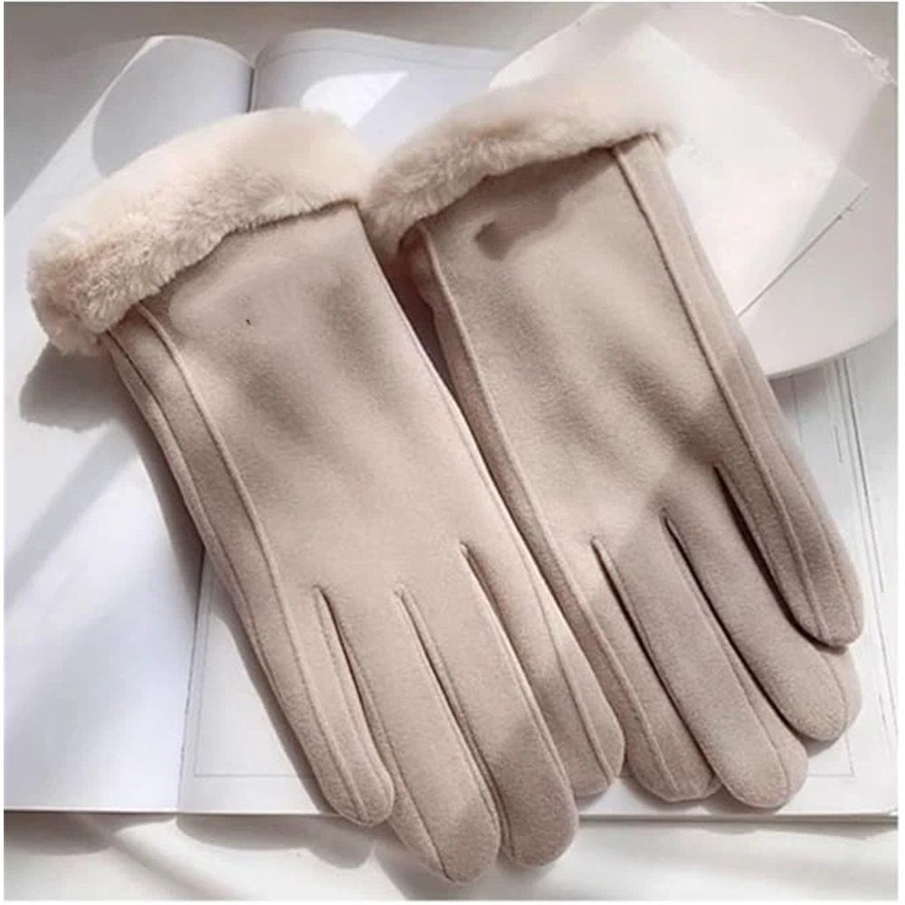 Women's Winter Gloves with Cuffs - Soft, Warm, Touchscreen, Winter Gloves Soft Warm Touchscreen Gloves（khaki） - Image 4