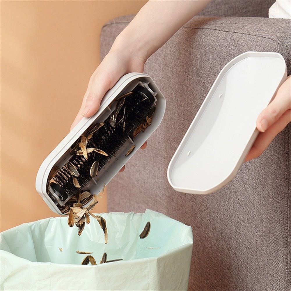 2 pack Handheld Crumb Sweeper, Carpet Sweeper Cleaner with Garbage Collection Nutshell Soft Debris Collector, Reusable Table Sweeper for Table, Mat, Bed Sheets, Sofas - Image 4