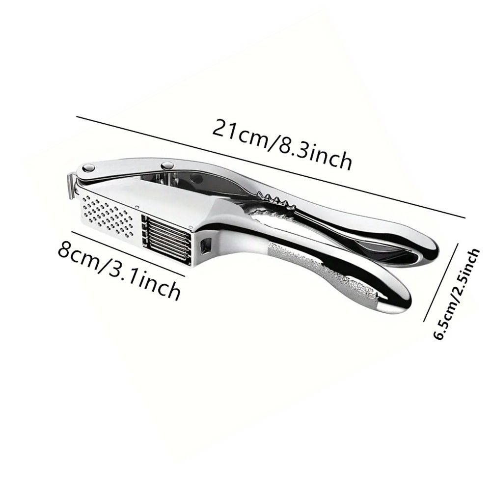 Garlic press and slicer 2 in 1,Effortlessly Crush, Slice, and Mince Garlic,with this Versatile Kitchen Tool - Perfect for Home Cooks and Professional Chefs Alike. (Silvery) - Image 3