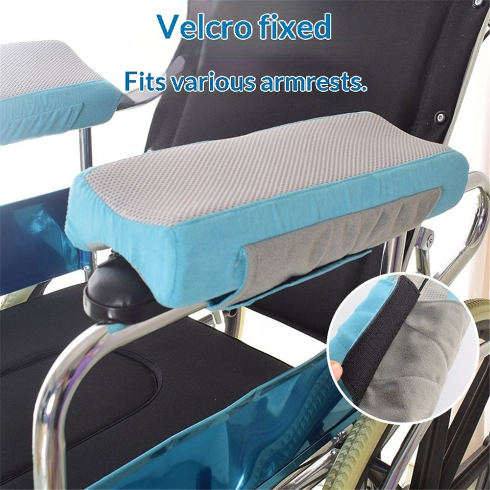 Wheelchair Armrest Covers – Soft Padded Cushions for Comfort & Support – Moisture-Wicking Fabric – Easy to Install – Fits Standard Wheelchairs - Image 5