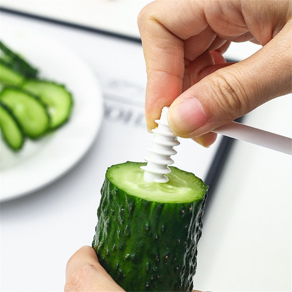2 pack Spiral Cutter, Spiral Cutter for Veggies, Kitchen Spiralizer Tool for Cucumber, Potato, Carrot and More - Image 3