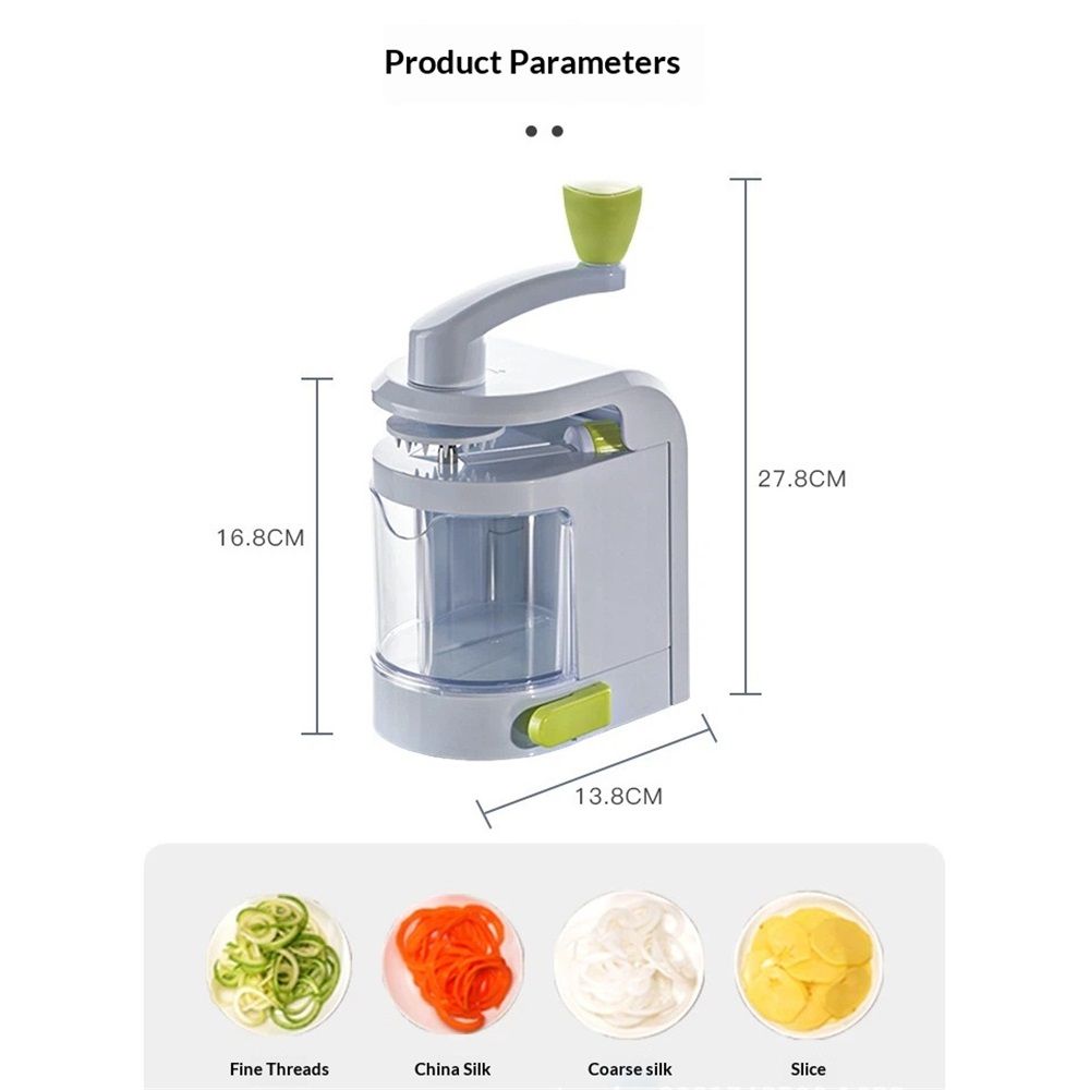 Spiralizer Vegetable Slicer Heavy Duty Veggie Spiralizer with Strong Suction Cup, Zucchini Spiral Noodle/ Zoodle/ Spaghetti/ Pasta Maker - Image 4