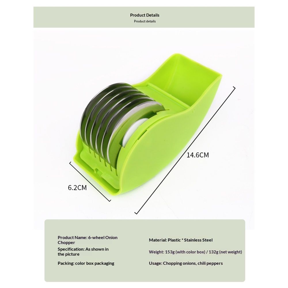 2 pack Herb Roller Mincer, Manual Hand Scallion Chive Mint Cutter with 6 Stainless Steel Blade Kitchen vegetable chop - Image 3